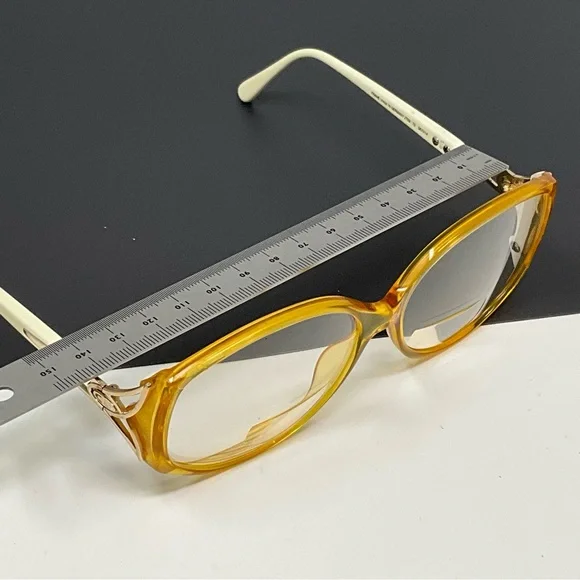 Vintage Christian Dior Vintage 2709 70 Yellow White Gold Sunglasses Frame 58mm - Picture 12 of 16